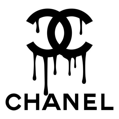 chanel dripping logo transparent.